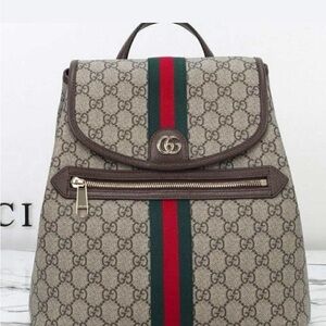 Gucci Beige and Brown Backpack